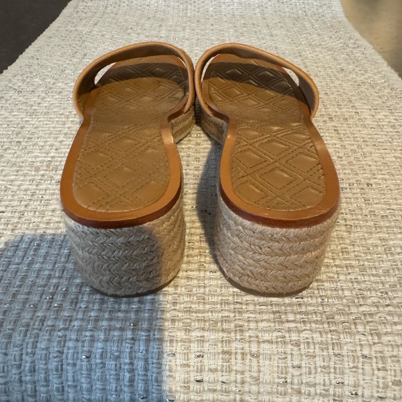 Tory Burch Tan Leather Slide Sandals - Picture 5 of 8